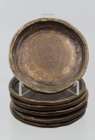 Auktion 374<br>6x Untersetzer, Dalbeck Bronze, ca. D-10cm