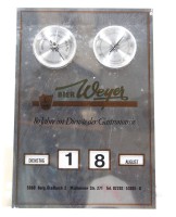 Auktion 374<br>Werbe-Wandschild der Biermarke &bdquo;Weyer&ldquo;, ca.  33,5 x 23cm