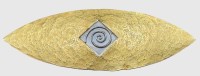 Auktion 374<br>grosse Silberbrosche-925- bzw. Anh&auml;nger,  vergoldet, gemarkt, mittig mit Spiraldekor, L-ca. 8 cm, 9,89 gr
