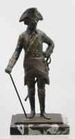 Auktion 374<br>Figur, Der alte Fritz, Metallguss auf Marmor, ca. H-27cm