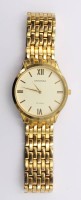 Auktion 374<br>Sekonda Herren-Armbanduhr, vergoldet, analog / Quartz , Werk l&auml;uft .