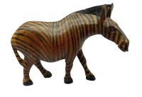 Auktion 374<br>Zebra aus Tropenholz, H-13,5 cm, L-17 cm