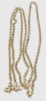 Auktion 374<br>lange Silber-Halskette, undeutl. gepunzt, L-80 cm, 20,78 gr., gepr&uuml;ft