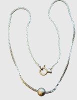 Auktion 374<br>kurze Silberkette-835- mit Kugelanh&auml;nger, L-40 cm, 5,77 gr