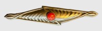 Auktion 374<br>Silbernadel -925-mit roter Koralle, L-8,2 cm, 6,82 gr