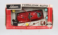 Auktion 374<br>Schuco Fernlenk-Auto in orig,. Karton, Funktion nicht gepr&uuml;ft, Alter-u. Gebrauchsspuren, wohl nicht kompl., Bei Auto fehlt ein Reifen