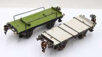 Auktion 374<br>2x alte G&uuml;terwaggons, M&auml;rklin, Spur 0