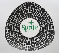 Auktion 374<br>Vintage-Wandteller von Sprite, Kunststoff, ca. 28 x 28cm