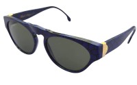 Auktion 374<br>Vintage-Sonnenbrille von Karl Lagerfeld (Modell L3605) auff&auml;lliges, marmoriertes Krokodil-Muster und goldene Logo-Akzente an den B&uuml;geln, gut erhalten