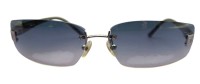 Auktion 374<br>rahmenlose Sonnenbrille von Chanel, blau get&ouml;nt mit CC Loge beidseitig  vorne,
