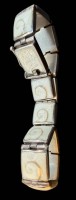 Auktion 374<br>Silber-925- Armband mit Shiva's Eyes Muschelauflage, L-ca. 19 cm, 23,20