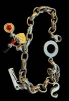 Auktion 374<br>Silber-925- Armband "Thomas Sabo Charm Club" mit 3 Anh&auml;nger, L-20 cm, 23,24 gr.