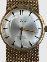 Auktion 374<br>mechan. DAU "Itraco" Swiss made, Doubleband,Werk l&auml;uft, guter Zustand, 60/70-er Jahre, D-2,5 cm