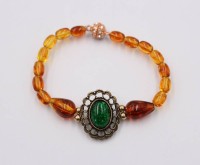 Auktion 374<br>Modeschmuck-Armband, Magnetschlie&szlig;e, ca. L-18cm