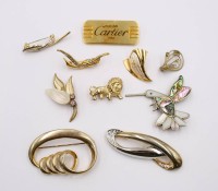 Auktion 374<br>10x div. Modeschmuck-Broschen