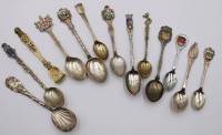 Auktion 374<br>13x div. Andenkenl&ouml;ffel, versilbert