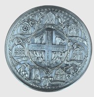 Auktion 374<br>Medaille Patenpfennig Nachdruck 1974, Silber-900, D-4 cm, 24,90 gr, nummerierte Auflage, dies Nr. 2891