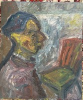 Auktion 374<br>anonymes Portrait, &Ouml;l/Malfaser, 61x51 cm
