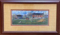 Auktion 374<br>Kunstdruck "Promised Land  Farm", gut ger/Glas, RG 22x37 cm