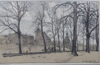 Auktion 375<br>Friedrich KALLMORGEN (1856-1924), Stade II, Farblithographie auf Papier, gerahmt/Glas, RG 32 x 46cm