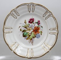 Auktion 375 / Los 8025 <br>dekorativer Teller, Carl Tielsch, um 1900, Blumenmalerei, ca. D-24,3cm