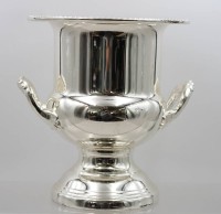 Auktion 375<br>versilberter Champagner- und Sektk&uuml;hler, leichte Gebrauchsspuren, ca. H-25,5cm