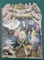 Auktion 375 / Los 3004 <br>Bilder-Gesangsbuch "Fr&ouml;hliche Weihnachten", von Ernst Simon, 24 Lieder mit Noten, um 1920, guter Zustand, 30x23 cm