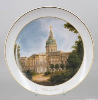 Auktion 375<br>Ansichtenteller, KPM Berlin Print, Berlin um 1840, D-25cm