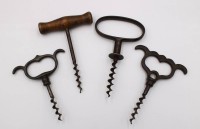 Auktion 375<br>4x antike Korkenzieher, ca. L-12cm