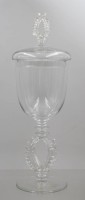 Auktion 375 / Los 10013 <br>Pokalglas, farblos, wohl um 1900, ca. H-32cm