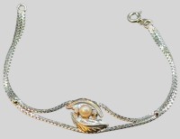 Auktion 375 / Los 1008 <br>Silber-Armband-835- mit Perle, L-19 cm, 6,03 gr.,