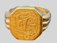 Auktion 375<br>Siegelring, Silber-800-, RG 55, 09,04 gr.