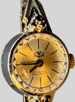 Auktion 375<br>mechan. DAU "Anker" 17 Steine, Silbergeh&auml;use und Silber-Armband-835-, zus. 15,51 gr