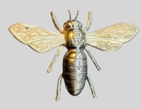 Auktion 375<br>Nadel  "Biene" Greifen Kunst, Silber-835-, B-3,5 cm, 3,10 gr.