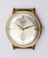 Auktion 375<br>Vintage-Herrenarmbanduhr "Mauthe", Handaufzug, ohne Band, Werk l&auml;uft, D-3,3cm