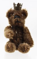 Auktion 375<br>kl. Schuco-B&auml;r mit Krone, &auml;lter, bespielte Erhaltung, L-6cm