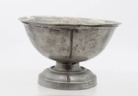Auktion 375<br>Fussschale, Zinn, alter ?, ca. H-10,2cm D-16cm, Altersspuren