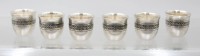 Auktion 375<br>6x kl. Becher, schwer versilbert, &auml;lter, je ca. H-4cm