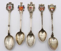 Auktion 375<br>5x div. Andenkenl&ouml;ffel, 800er Silber,  54gr., L-11cm