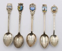 Auktion 375<br>5x div. Andenkenl&ouml;ffel, 800er Silber, 45,7gr., ca. L-10,5cm