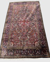 Auktion 375<br>Keschan Teppich, ca. 200 x 123 cm, Zentralpersien, 2. H&auml;lfte 20. Jahrhundert,