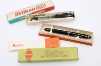 Auktion 375<br>2x div. Vintage-F&uuml;ller, Geha mit orig, Schachtel und Pelikan schachte nicht passend, guter gebrauchter Zustand