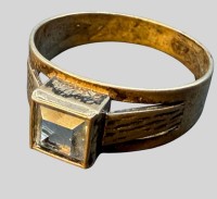 Auktion 375<br>alter M&auml;dchenring, S-800- mit blauen Stein, RG ca. 49