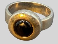 Auktion 375<br>breiter Silberring-925- mit  Onyx, RG 59, 7,76 gr.