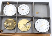 Auktion 375<br>5x div. antike Taschenuhr-Werke, Funktionen nicht gepr&uuml;ft