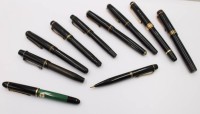 Auktion 375<br>9x div. Vintage-F&uuml;ller sowie ein Druckbleistift