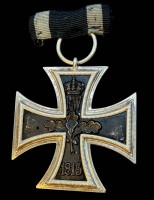 Auktion 375 / Los 7011 <br>Eisernes Kreuz 2.Klasse, Kaiserzeit, in Silber (gepr&uuml;ft), Tragespuren