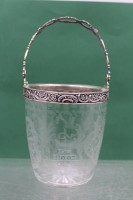 Auktion 375<br>Eisk&uuml;bel, 800er Silbermontur, Barockschliff, ca. H- 12,5cm