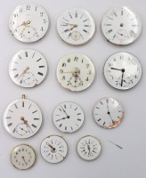 Auktion 375<br>Lot Uhrenwerke von Taschenuhren,defekt, Besch&auml;digt, etc., eine Marke Havila, Bastlerware