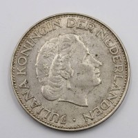 Auktion 375<br>2 1/2 Gulden Niederlande 1963, 720er Silber, 15,1 g.